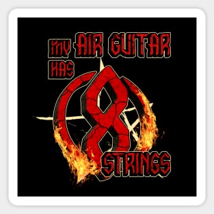 My Air Guitar Has 8 Strings Sticker